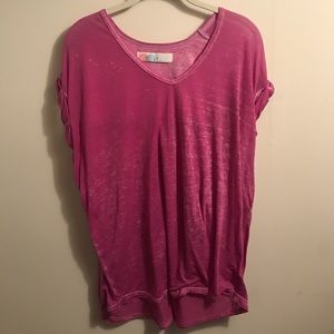 Maroon Free People flowy shirt